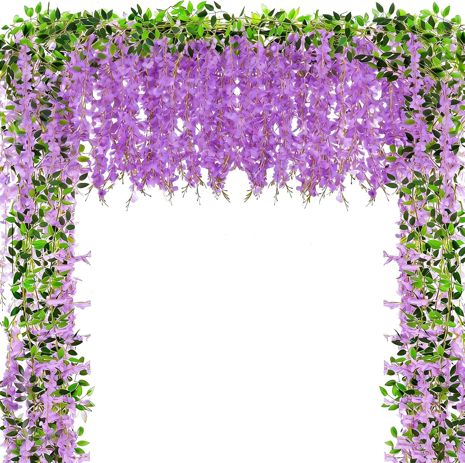 Wisteria Hanging Flowers,Fake Hanging Flowers,Wisteria Artificiales Garland for