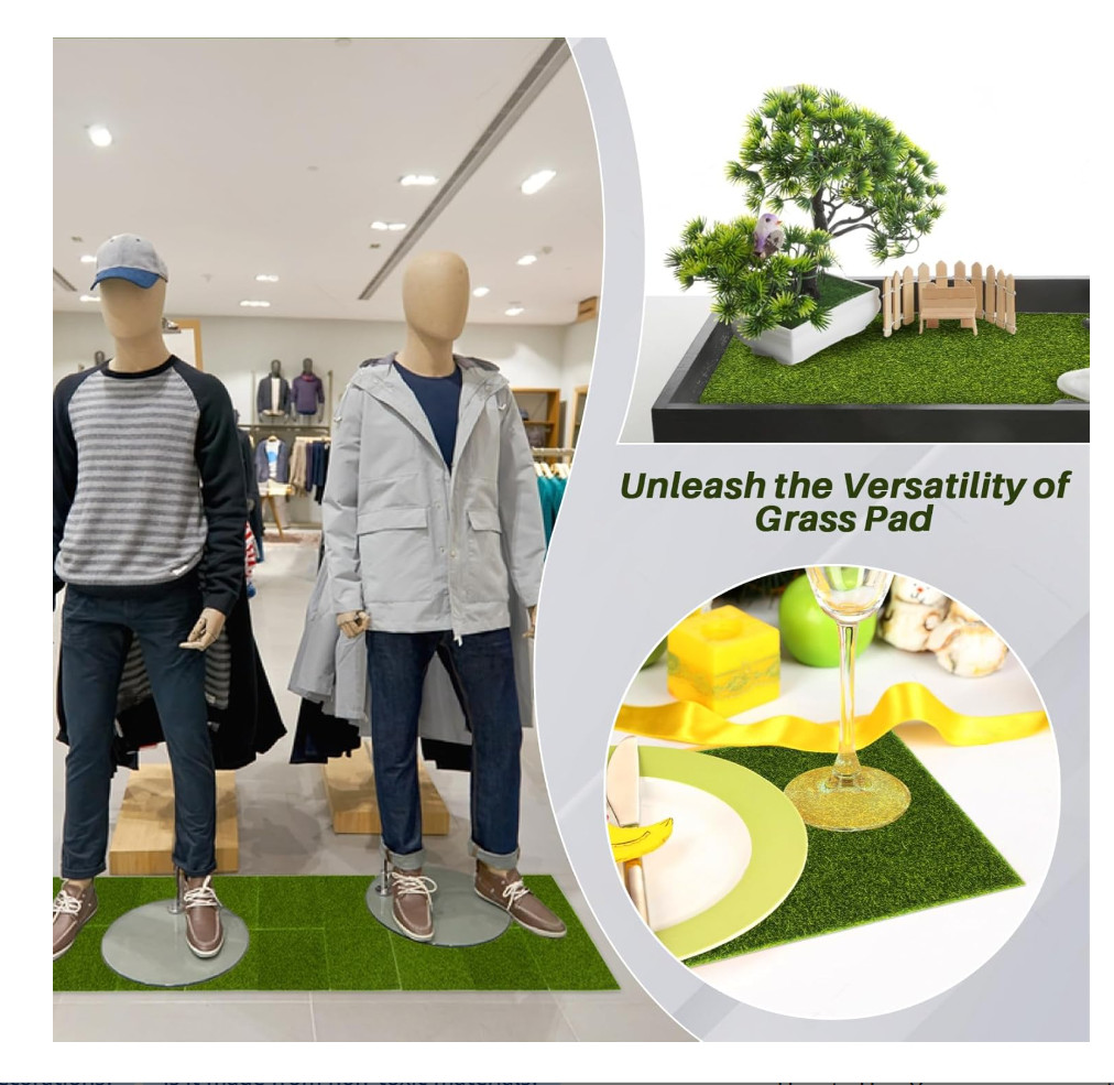 Fake Grass Decor – 6PCS Artificial Grass Faux Plastic Fairy Garden Grass