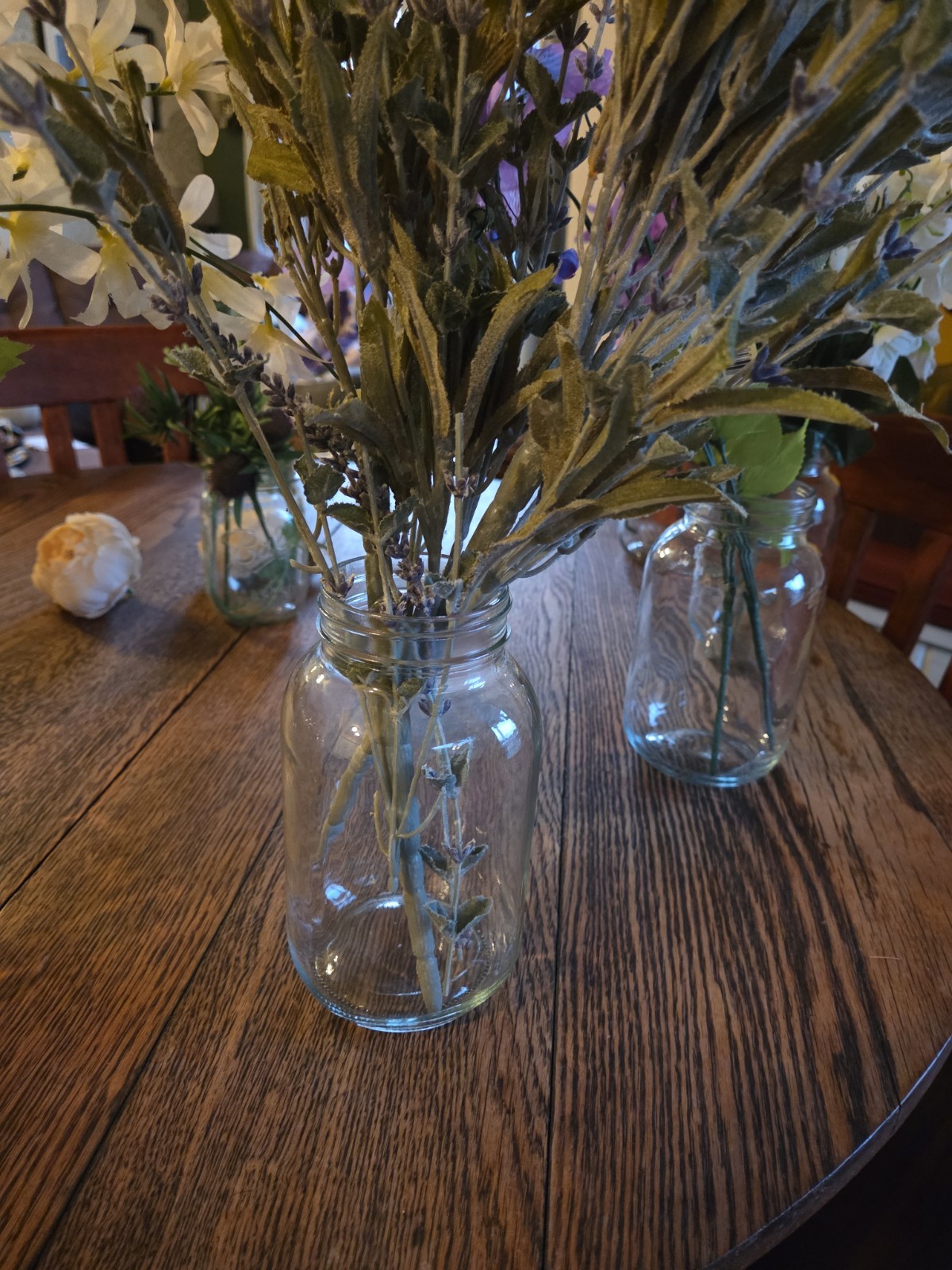 Box Lot Of Artificial Flowers.  Asstd Styles and Colors.