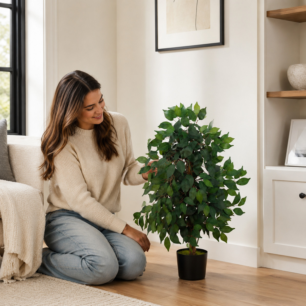 3′ Ficus Tree x 3 w/378 Lvs