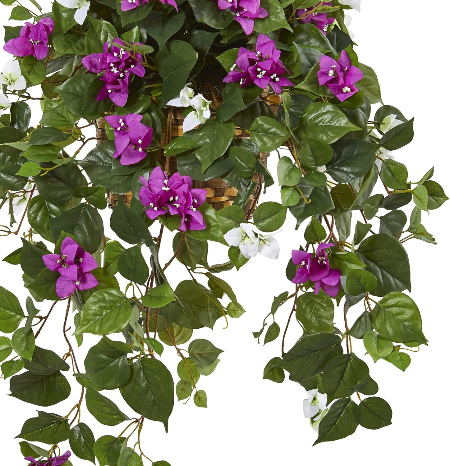 30″ Bougainvillea Artificial Hanging Basket – Vibrant Mixed Colors