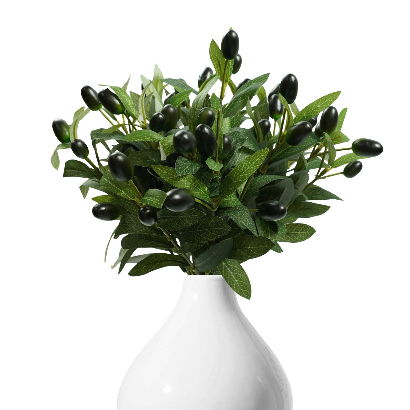 20Pcs Artificial Olive Tree Branches with Lifelike Olives, Faux Olive Leaves …