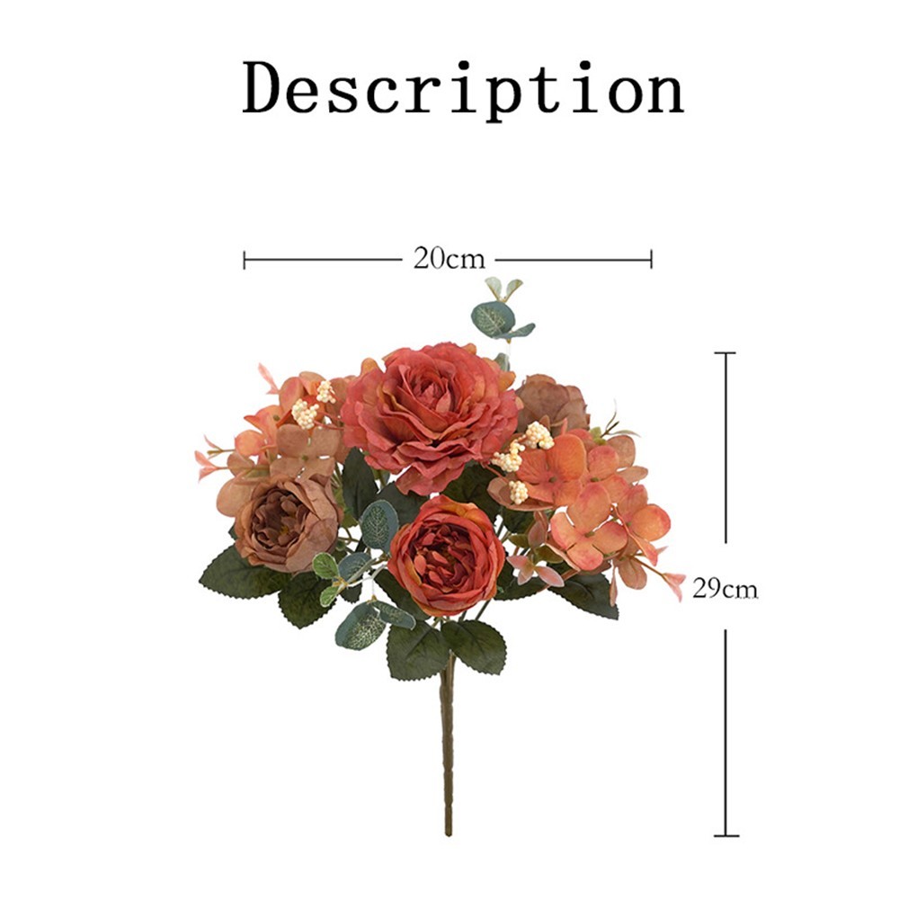 Silk Peony Artificial Flowers Fake Bouquet Wedding Party Decoration UK !
