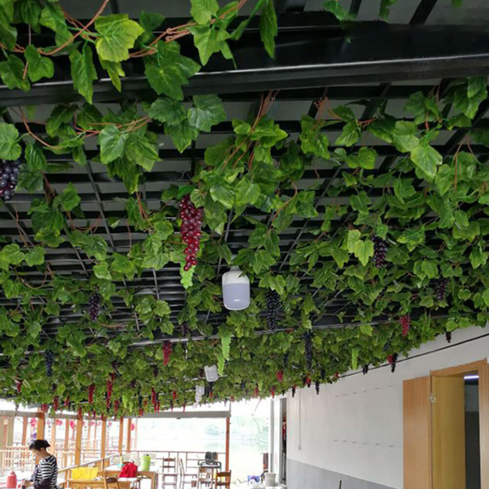 12 Pcs Decoration for Vines Fake Plants Green Leaves Office