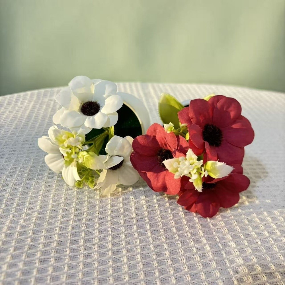 Tabletop for Decor Artificial Sunflower Sunflower Bouquet Fabric Cloth Material
