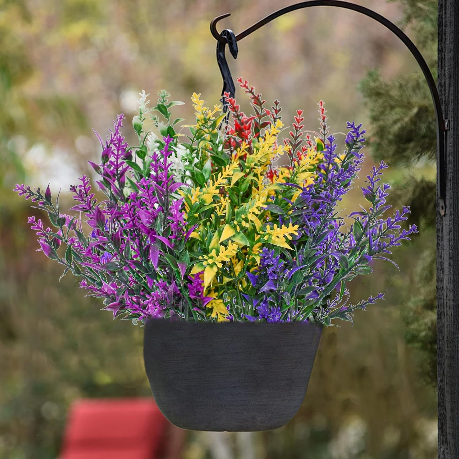 8 Bundles Artificial Lavender Flowers Fake Flowers Outdoor Plants for Home Decor