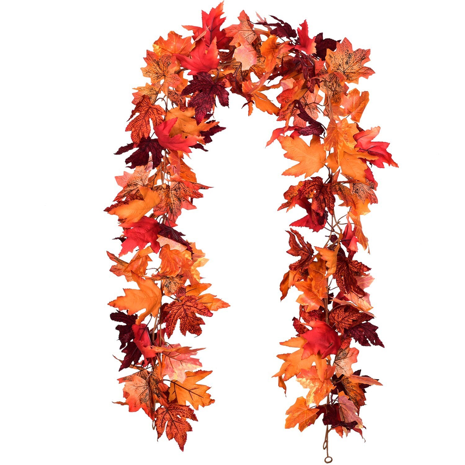 DearHouse 2 Pack Fall Garland Maple Leaf Hanging Vine Garland Artificial Autu…