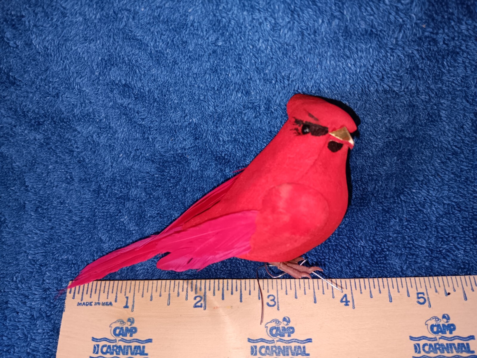 Wired Artificial 9 Red Cardinal Birds 1 Brown Mix Arrangement Decorations Arts