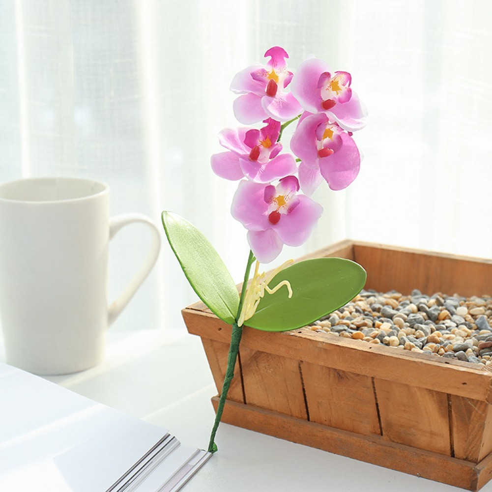 Small Simulation Phalaenopsis Bonsai Flower for Indoor Decorative Display