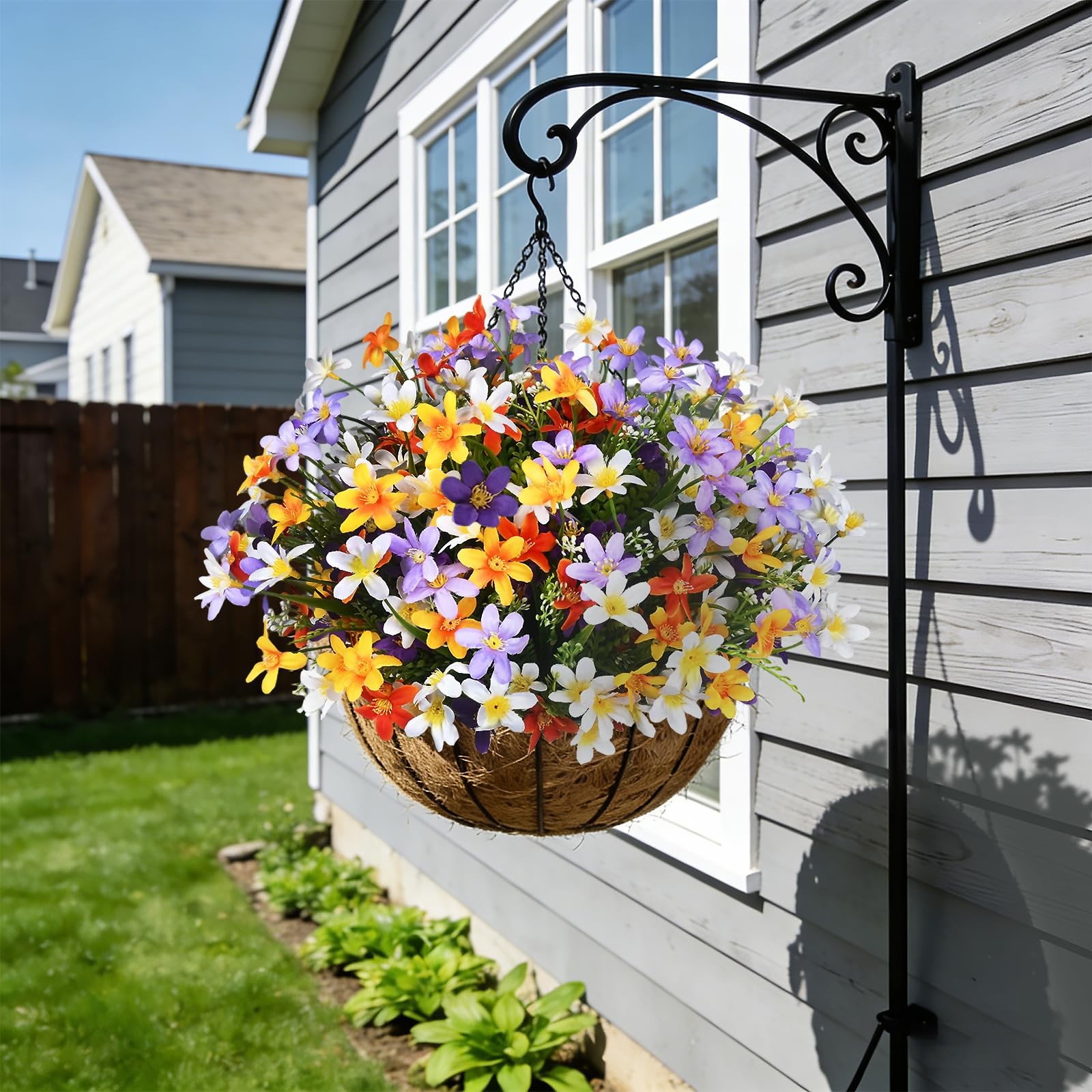 12 Bundles Artificial Spring Summer Flowers Outdoor Decorations Fake Plants, …