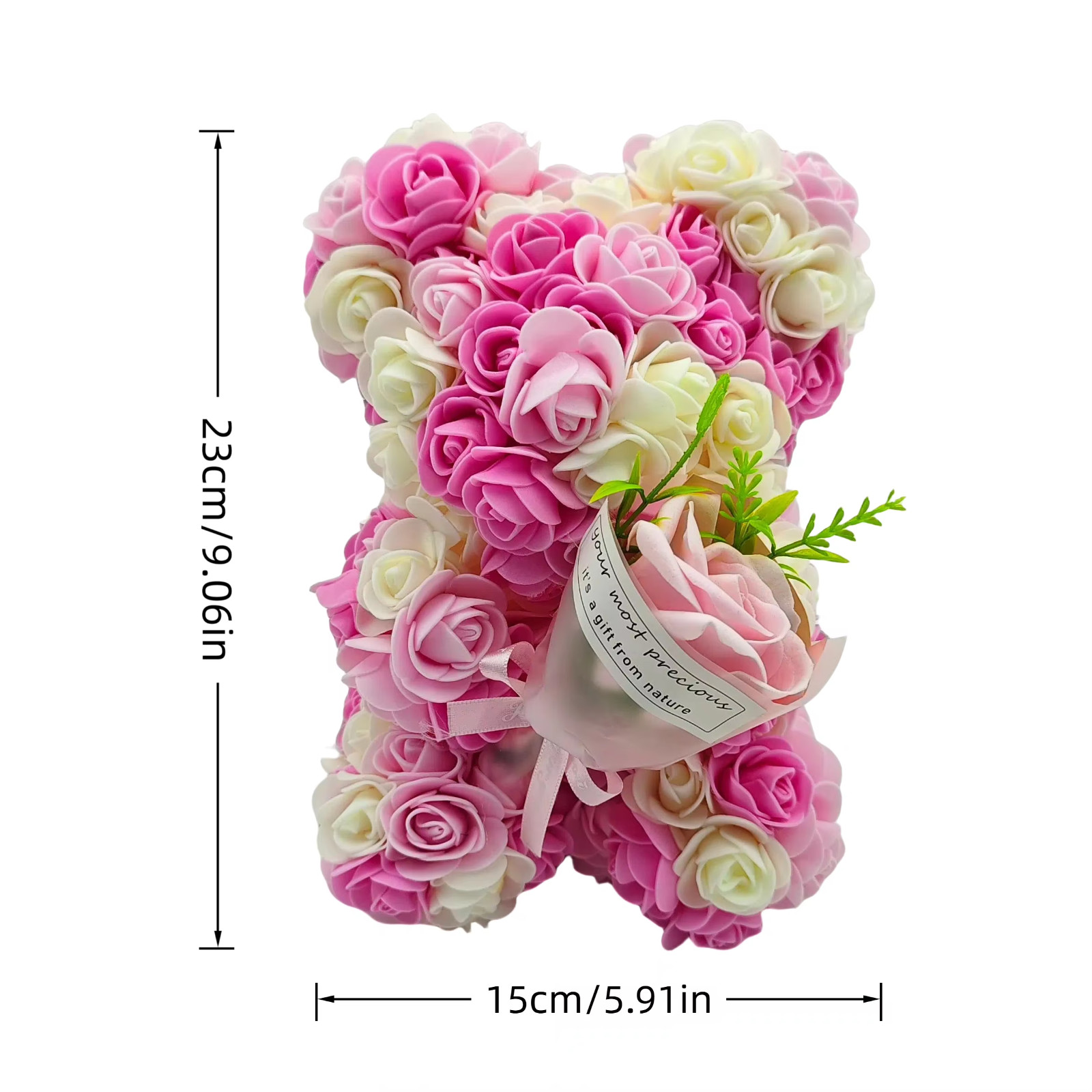 1 Piece Artificial Rose Bear with Hand Corsage, Mother Day Gift