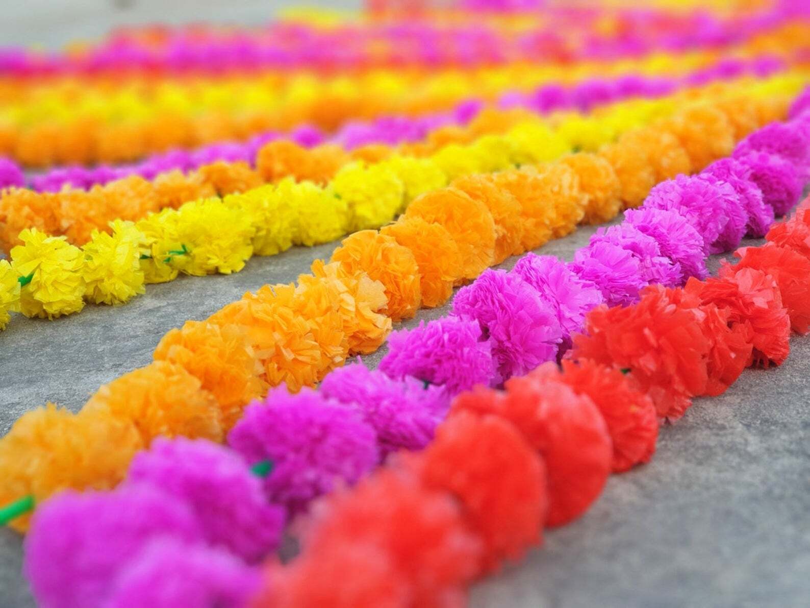 Artificial Marigold Flower Garlands Vine Wholesale Lot Wedding Event Party Home