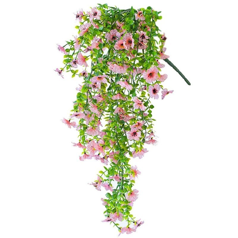 1PCS Artificial Morning Glory Vines UV Resistant Hanging Flowers Outdoor Decor