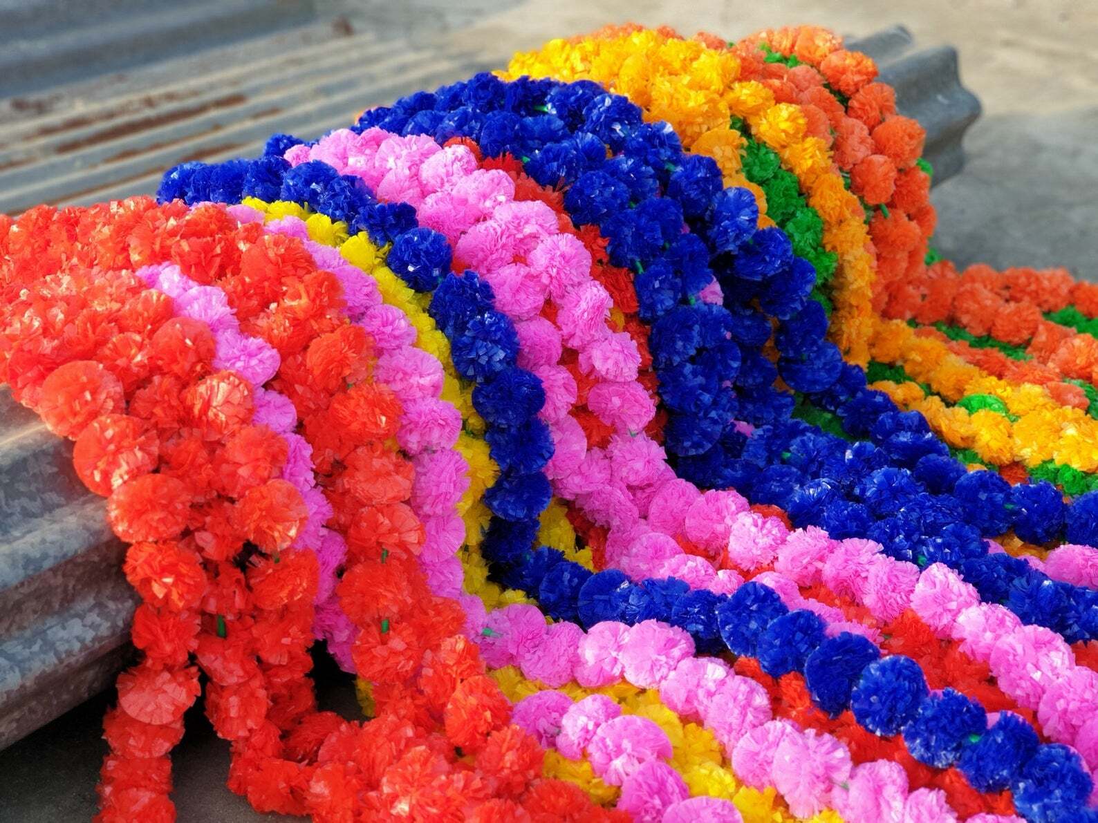 Artificial Marigold Flower Garlands Vine Wholesale Lot Wedding Event Party Home
