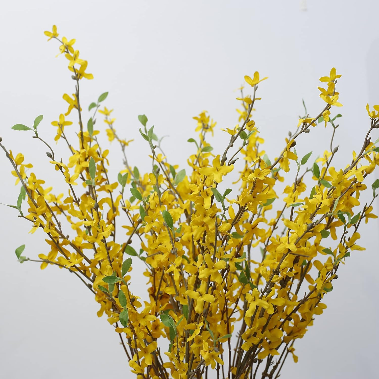 Artificial Forsythia Branches, 6 Pcs 39.4 Inch Cherry Blossom, Spring Flowers Ar