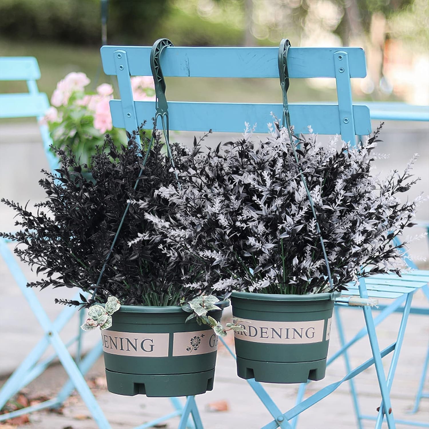 Charming Fake Lavender Flowers with Green Stems – 12 Bundles