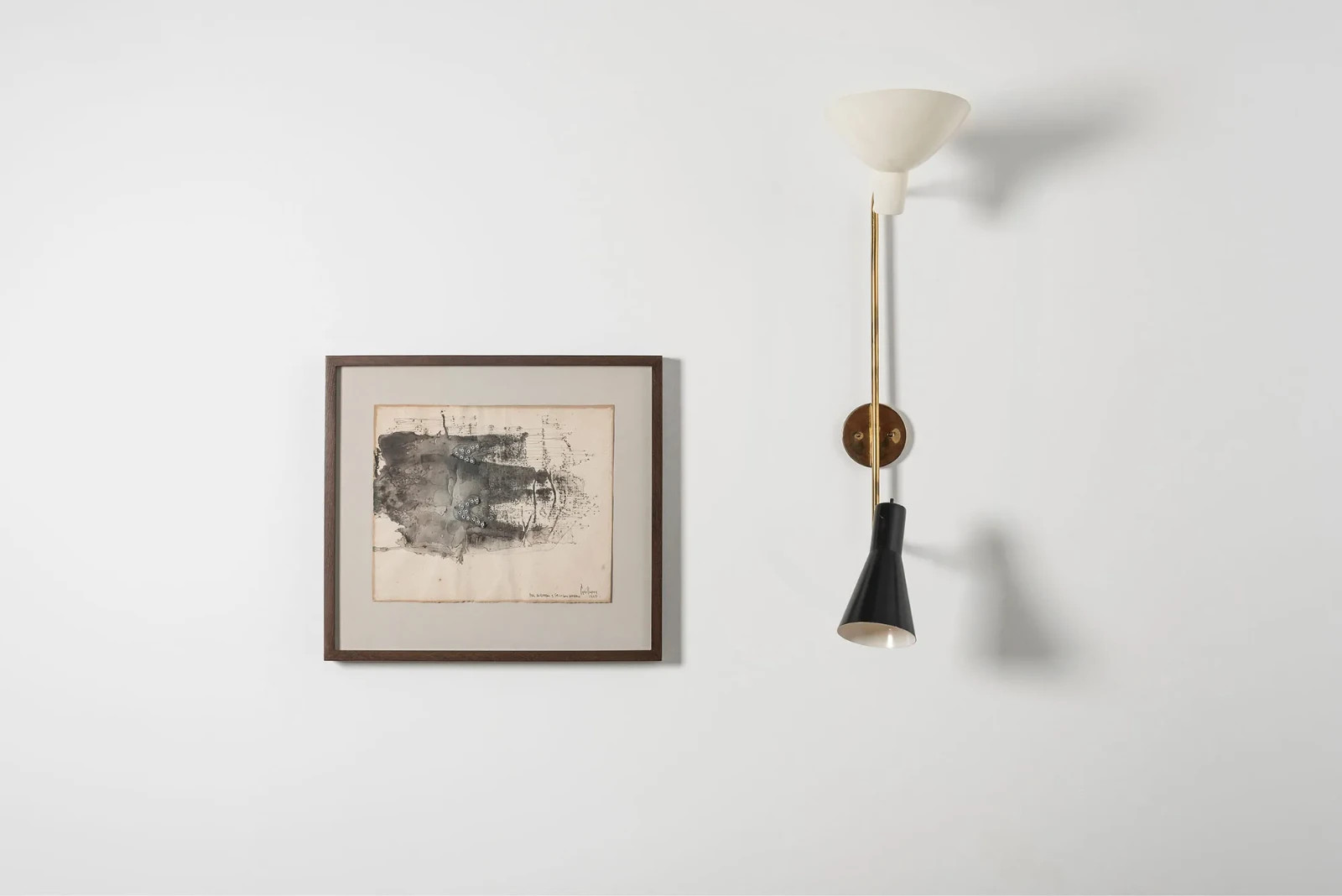 Gino Sarfatti and Vittoriano Viganò Wall light, model 199 (black and white versi