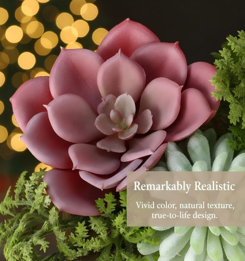 Succulent Plants Artificial for Home Bathroom Decor Fake Plants 3 Pack | Fake…