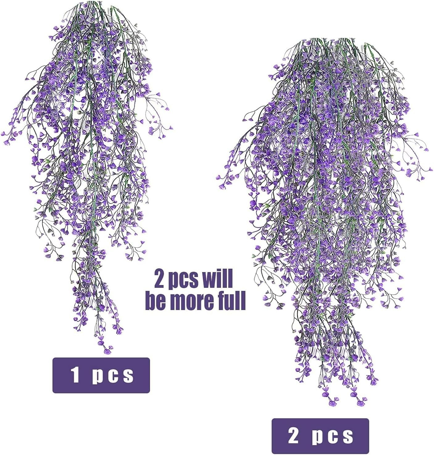 Eco-Friendly 4 PC Faux Hanging Ferns – Maintenance-Free Décor for Every Season
