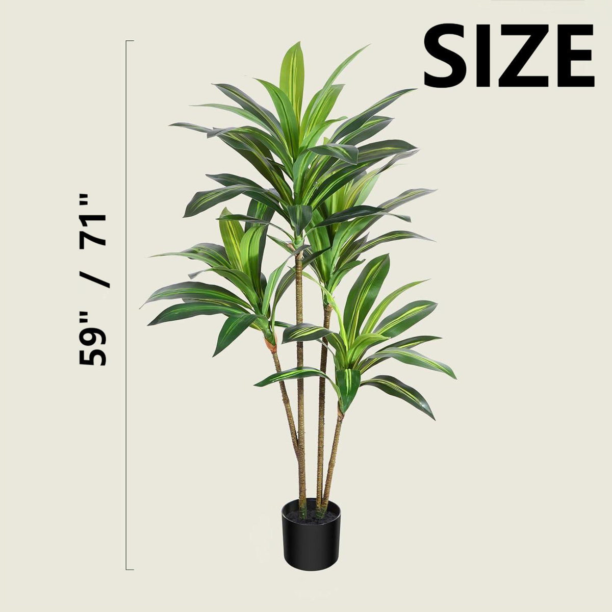 Artificial Dracaena Plant with Plant Pot Outdoor Fake Plants