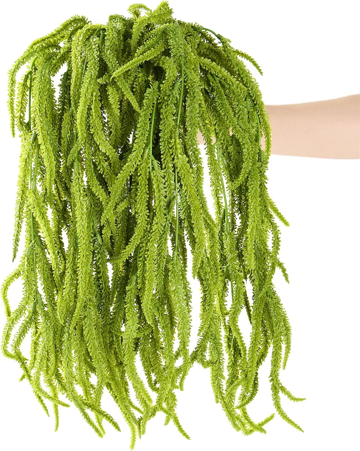 10 Pack 24″ Artificial Amaranthus Hanging Plants Faux String of Pearls Plant Fak