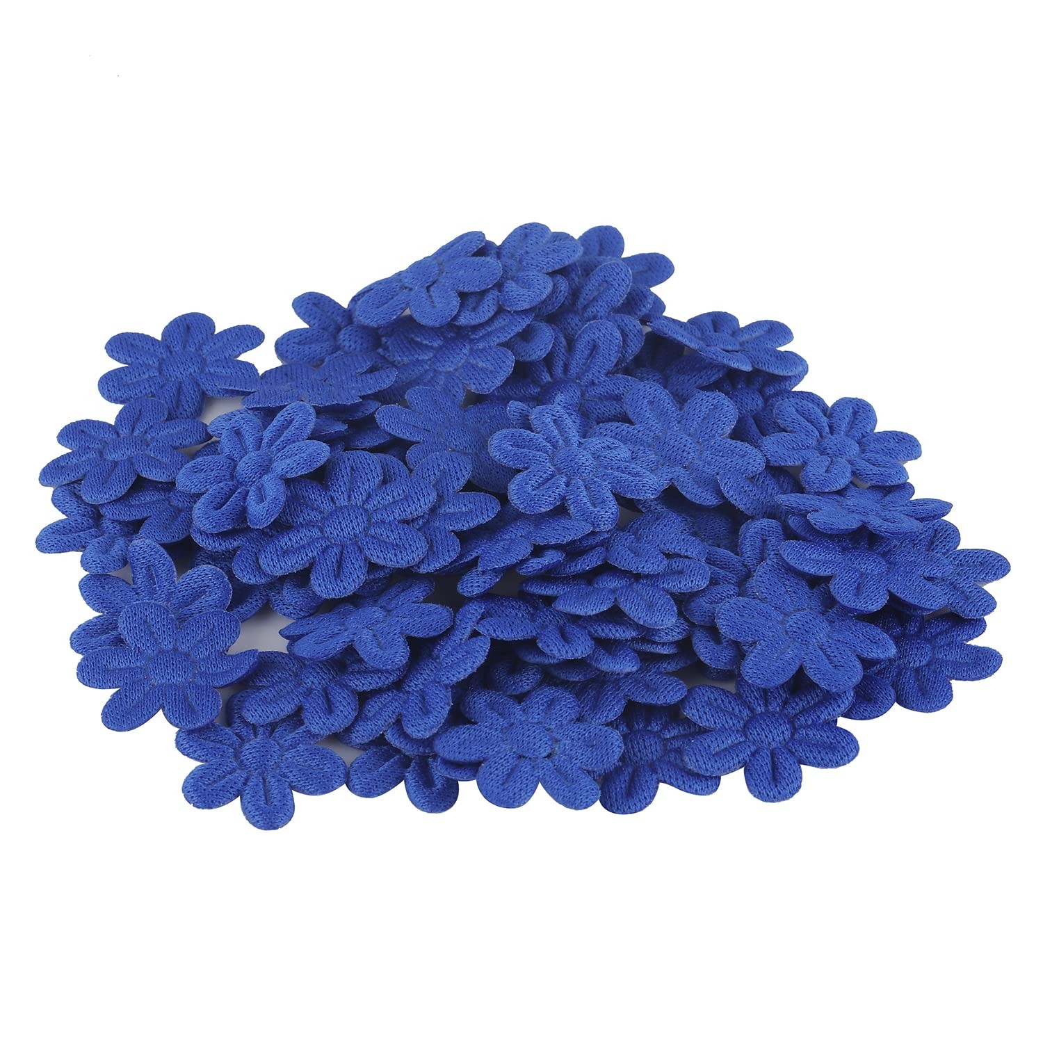 100pcs Artificial Flowers Felt Cloth Five-PetalFlower Embossing Fake Flower f…