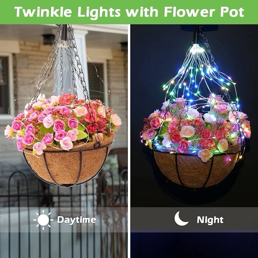 2PK Fairy String Lights with Flower Pot
