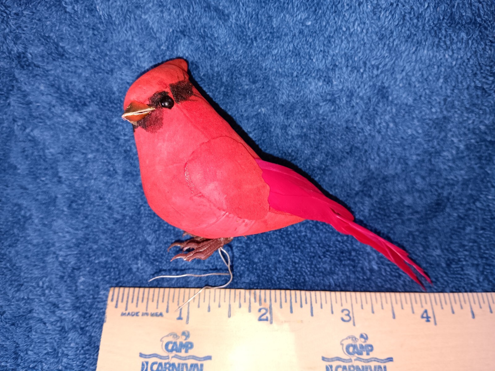 Wired Artificial 9 Red Cardinal Birds 1 Brown Mix Arrangement Decorations Arts