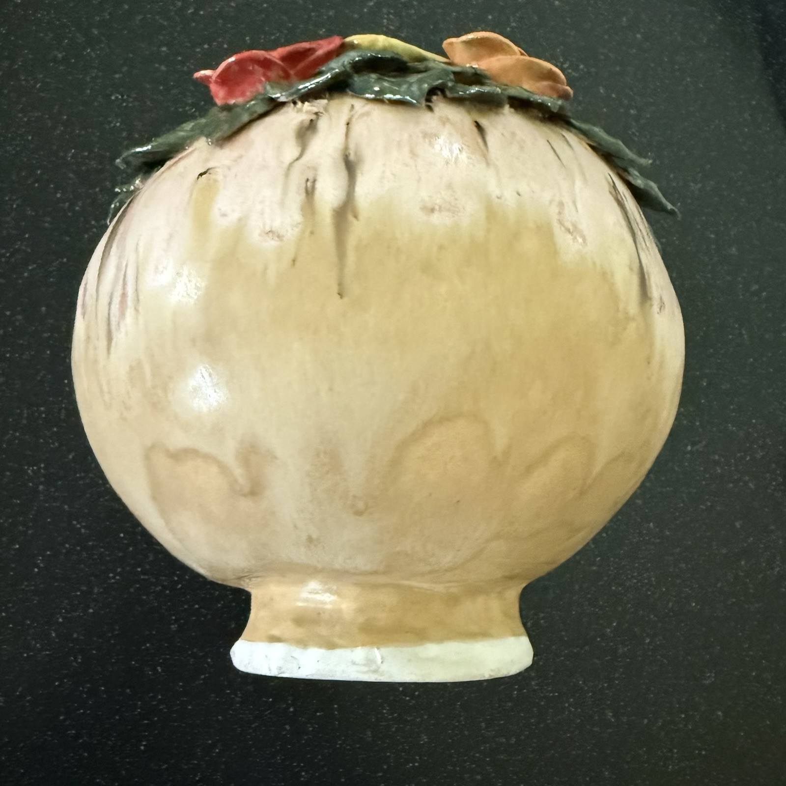 Hand-Made Ceramic Flower Bouquet Garden Ball with Drip Glaze
