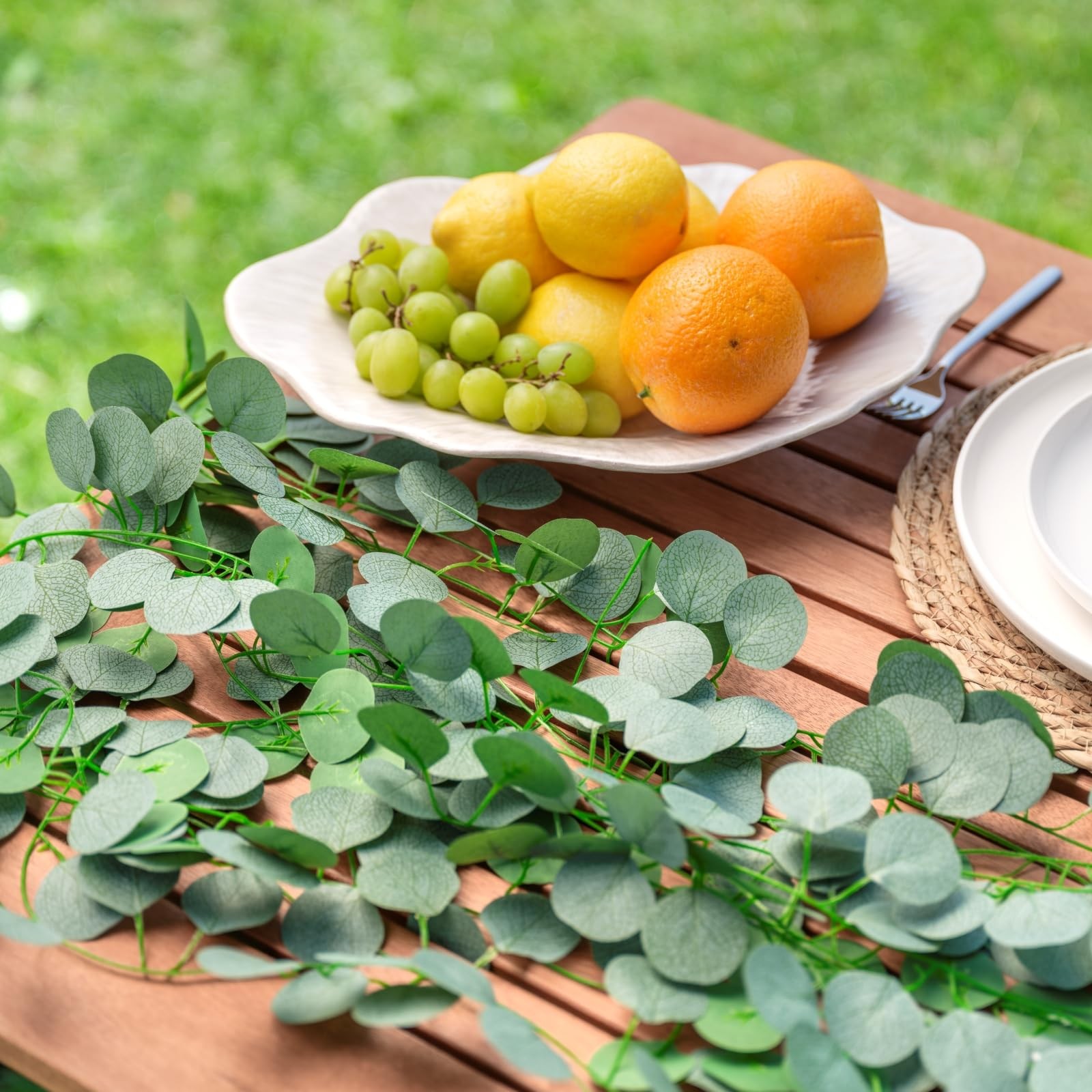 16Pcs Eucalyptus Garland,Artificial Eucalyptus Leaves Table Greenery Garland …