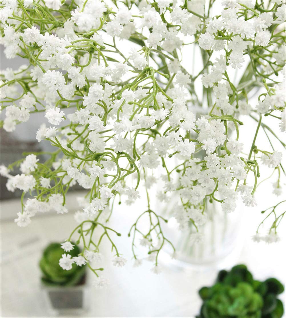 Gumolutin 9 Pack Real Touch Artificial Baby’s Breath Flowers – 21″ Ben