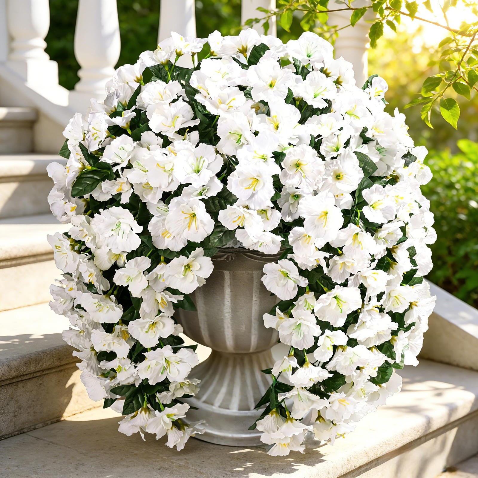 Hibiscus Artificial Fake Hanging Flowers Plants for Outdoor Spring Decoration…