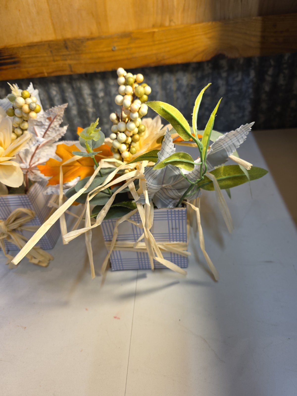 Artificial flowers Bouquet In A Box, Fall & Winter. Set Of 2,