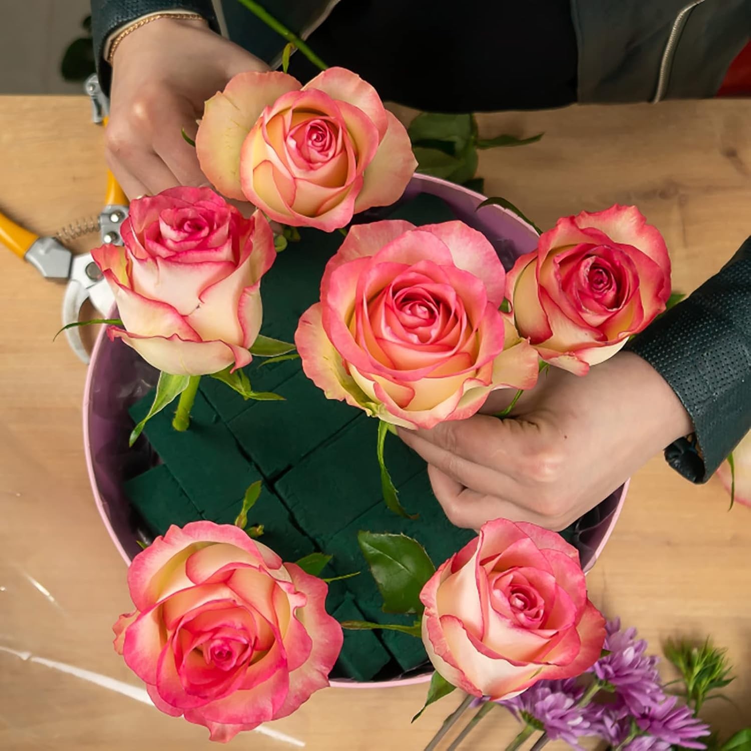 Bloques de espuma floral para flores frescas y artificiales, 6 unidades cada una