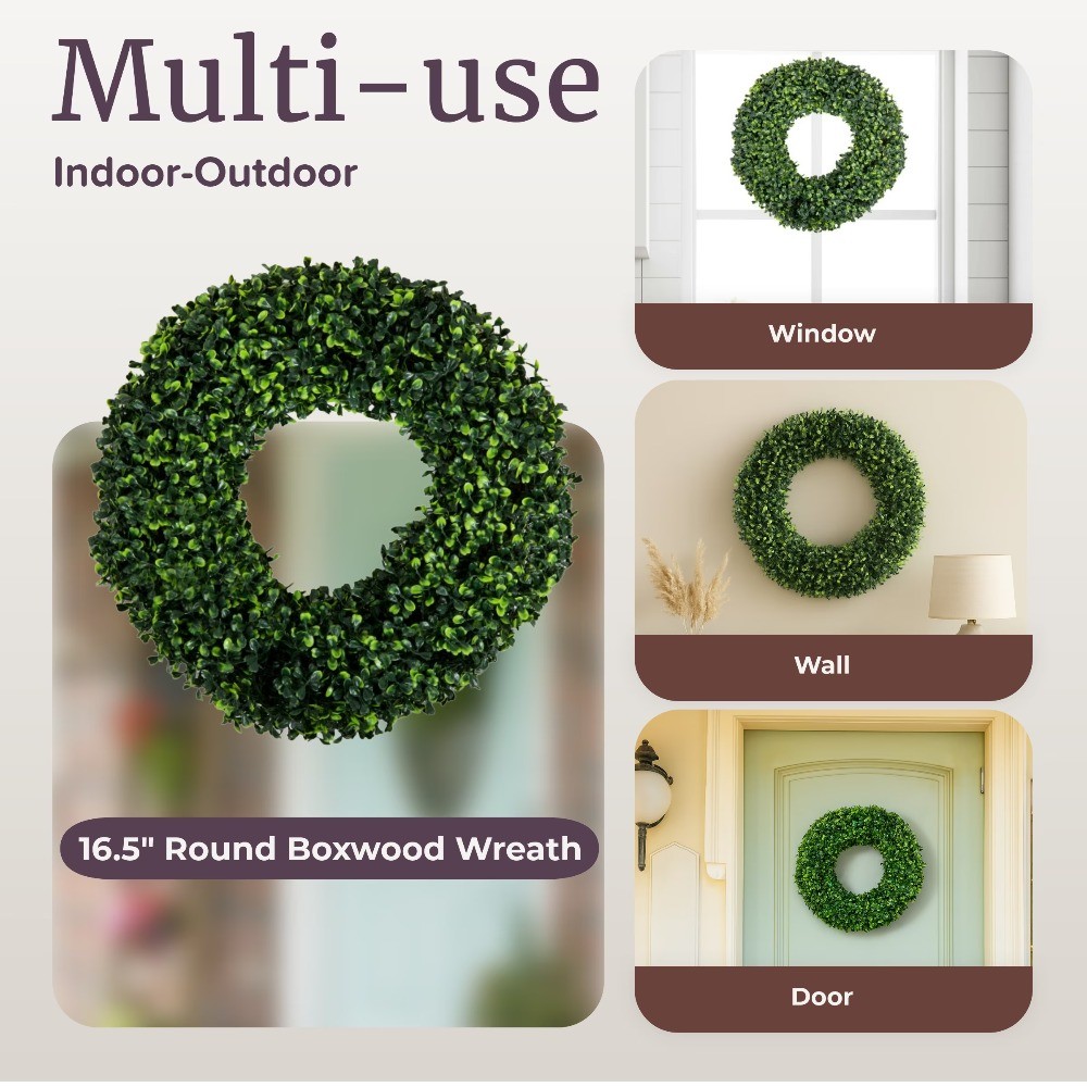 Wreath Artificial Wreath for the Front Door by Pure Garden Home Decor