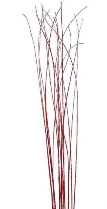 Case Of 12 Sparkle Glitter Wispies Pack of 20 Stems 36in Red 240 ct Christmas