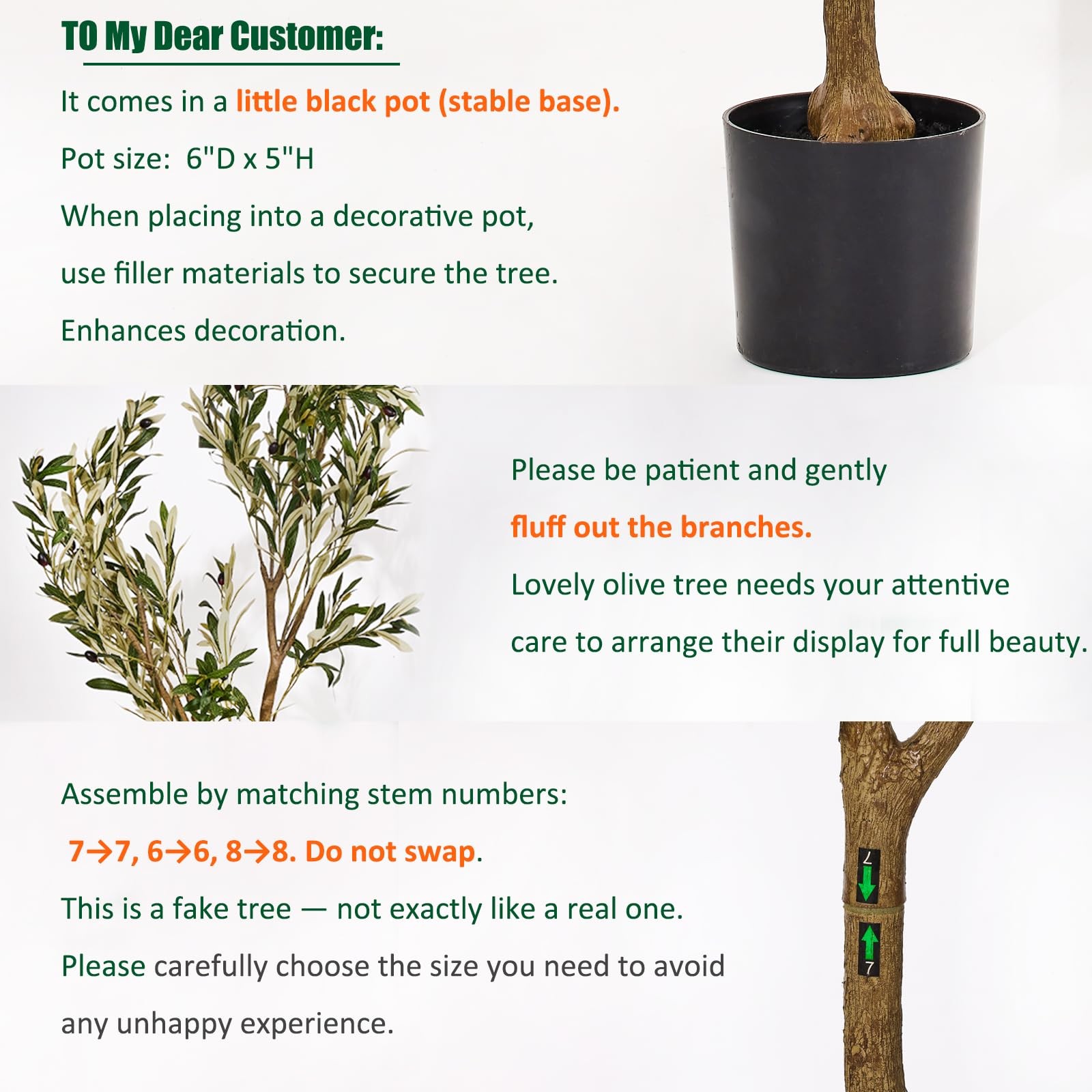 6ft Artificial Olive Trees Indoor, Faux Olive Tree 6 Feet Fake Plants with Re…