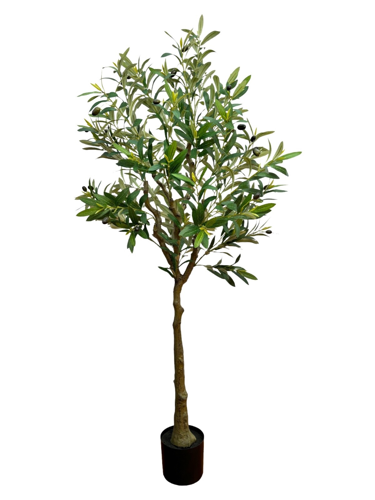 Wildwood & Cypress 60” Realistic Olive Tree Variegated Foliage Faux Indoor Plant