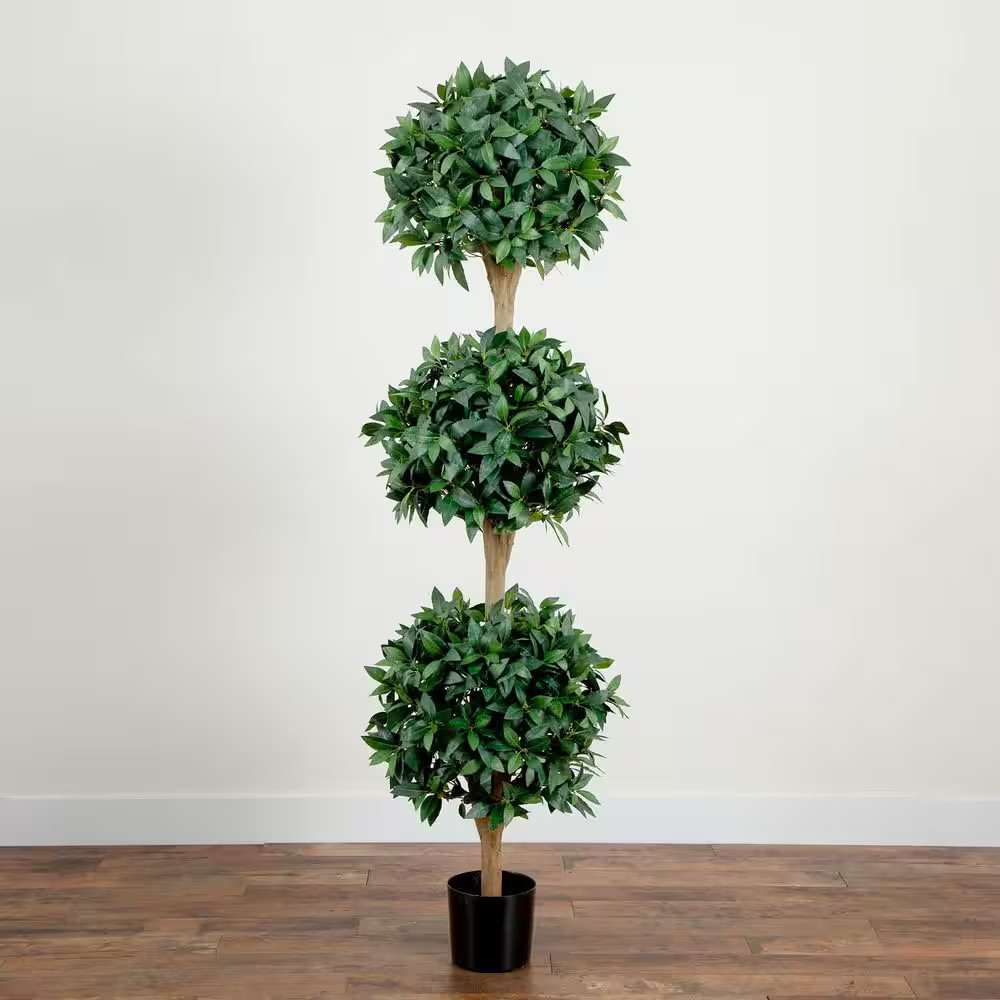 6.5 Ft. Artificial Sweet Bay Triple Ball Topiary