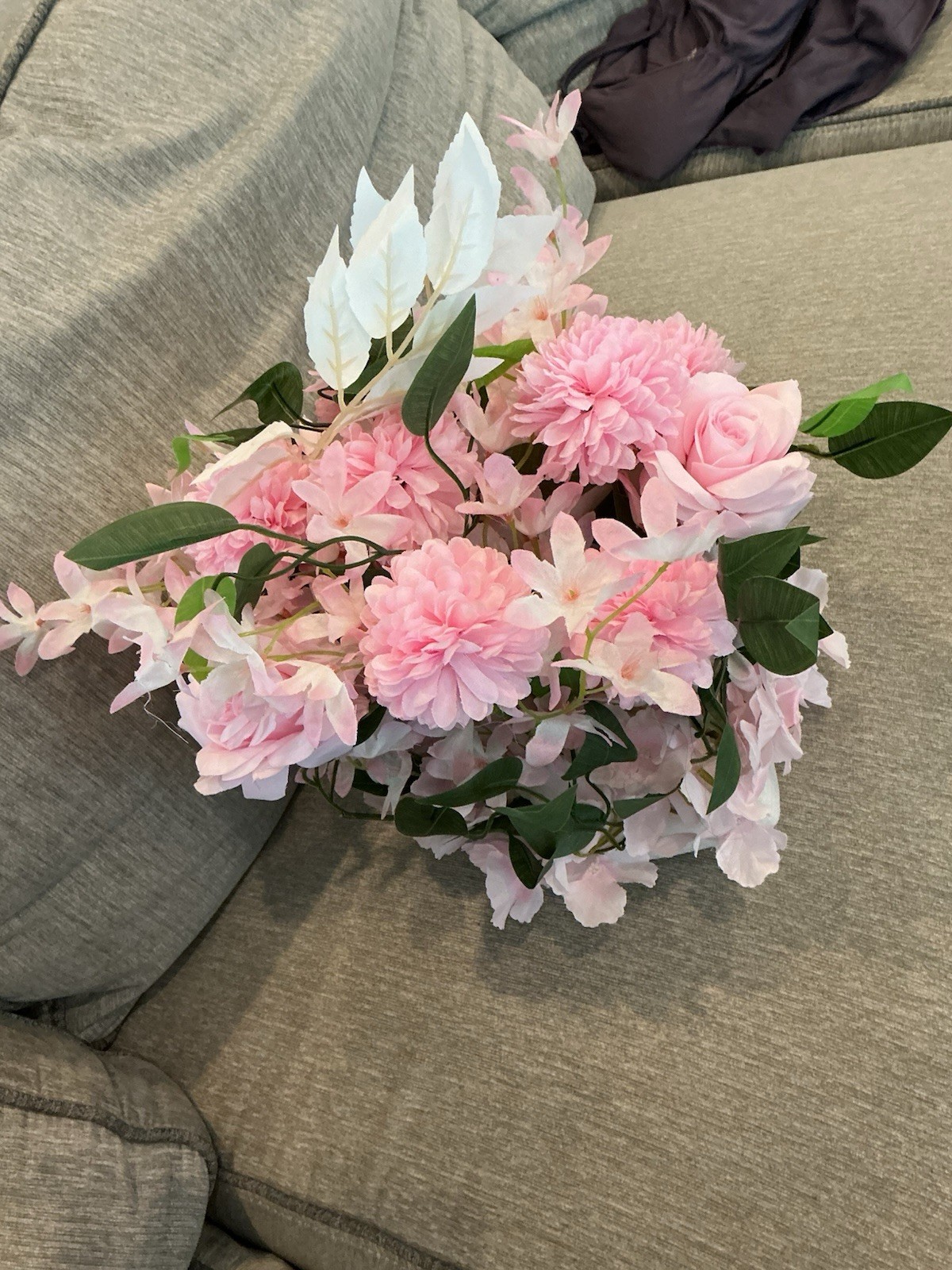 4 Bundles 36 Heads Rose Peony Fake Artificial Flowers Bouquet For Wedding Decor