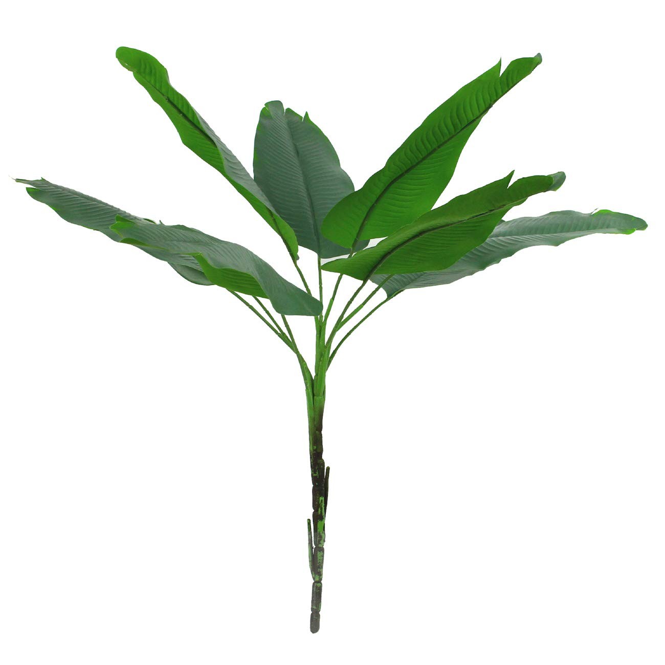 2 Pcs Artificial Flowers Bird of Paradise + 1 Set Palm Leaves Artificial Plan…
