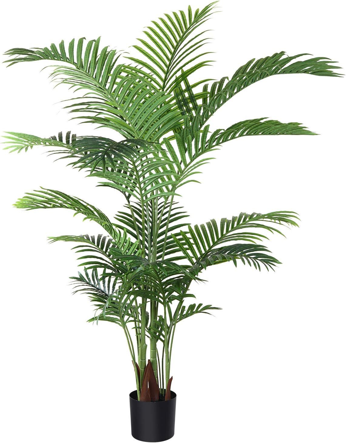 Artificial Areca Palm Plant Fake Palm Tree with Pot – Realistic Leaves