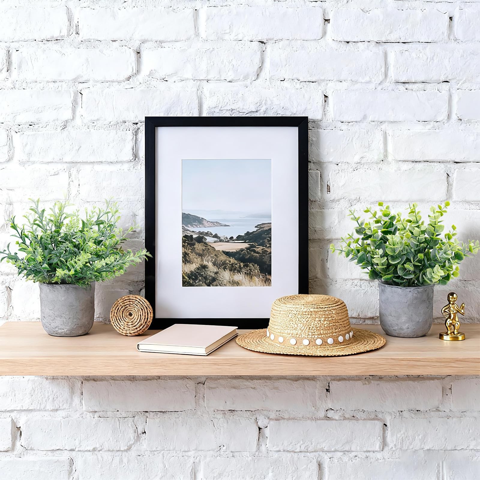 3-Pack Potted Artificial Plants, Small Eucalyptus Faux Plants for Shelf Desk …
