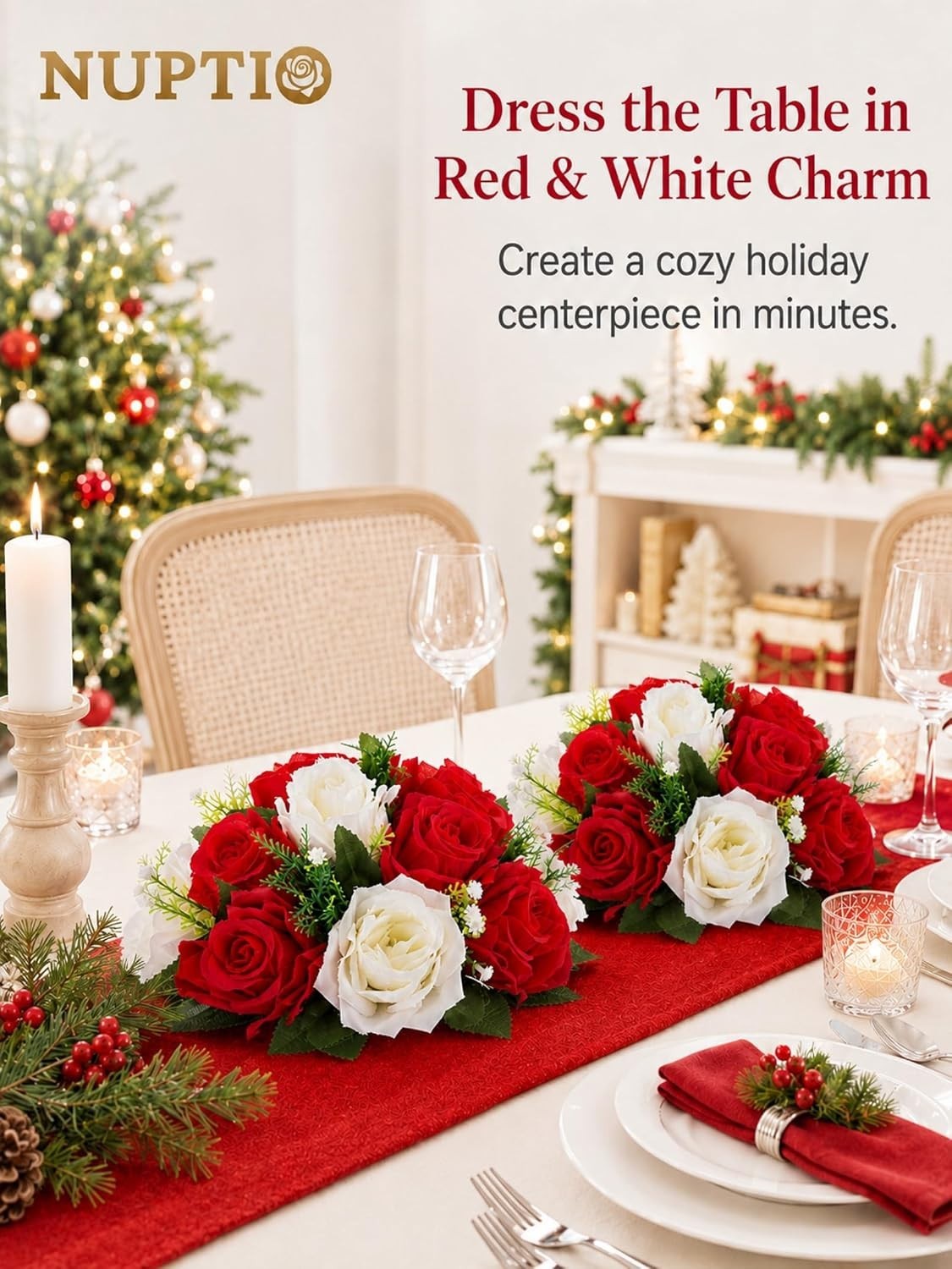 Artificial Flower Balls for Centerpieces – 15 Heads