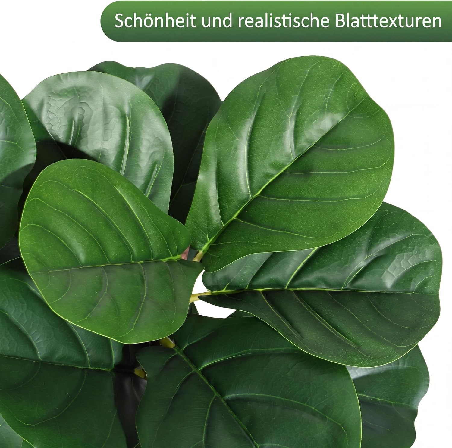120cm-210cm Large Artificial Broadleaf Fake Plants Green Plastic Balcony Plants