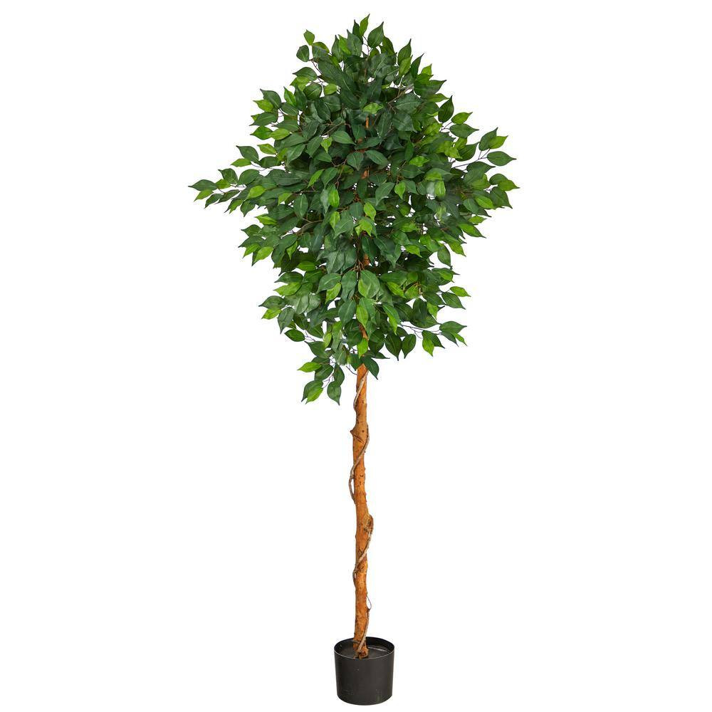 Nearly Natural Artificial Trees 27″x72″ Plastic Ficus Nursery Indoor Pot Green