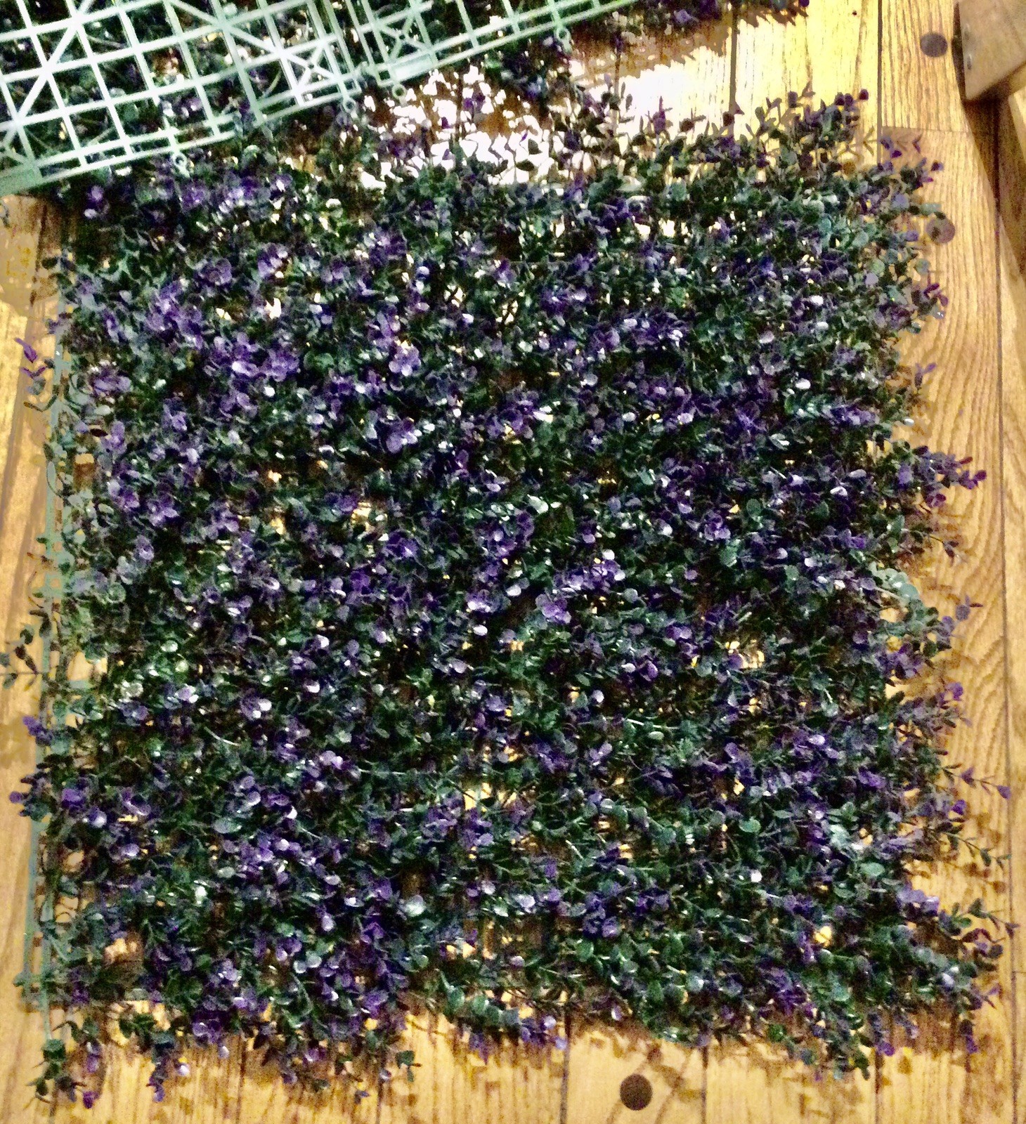 6 Artificial Faux Plastic PURPLE LAVENDER FLOWER PLANT 20×20” PATIO SCREEN PANEL