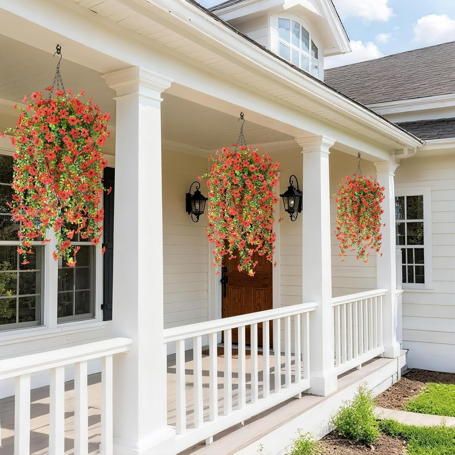 Stunning Faux Daisy Plant Set with Trailing Design – UV Resistant & Waterproof