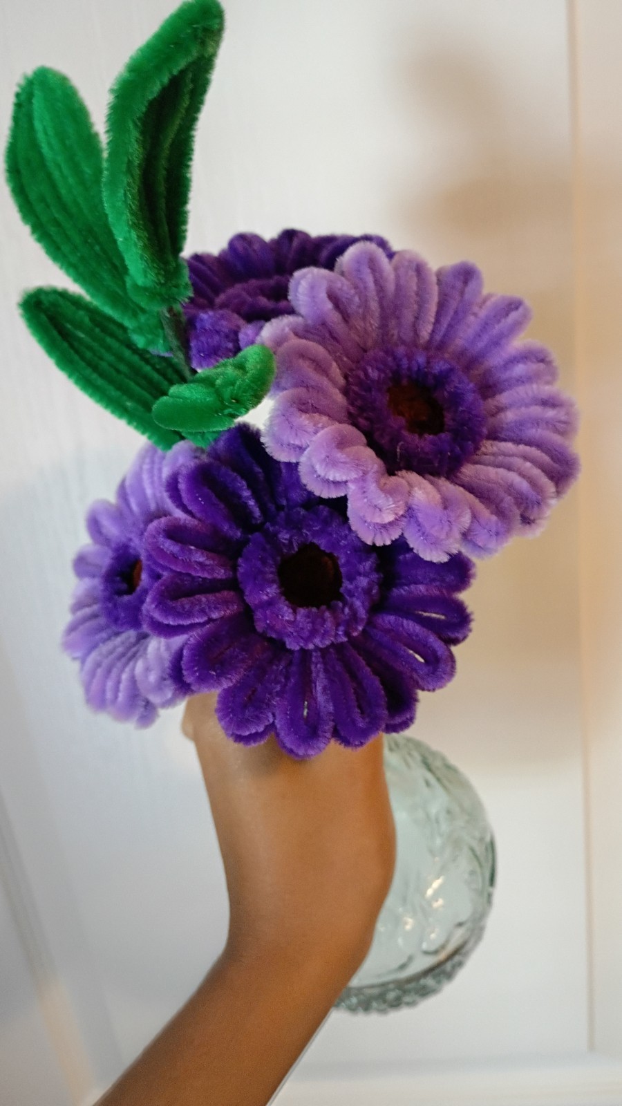 Handmade Gerbera Daisy Flower Pipecleaner|Fuzzywire Crafts:VASE NOT Included