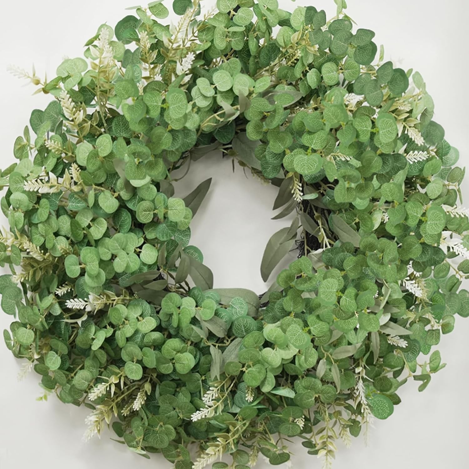 26 Inch Artificial Eucalyptus Wreath for Front Door Indoor Outdoor Greenery A…